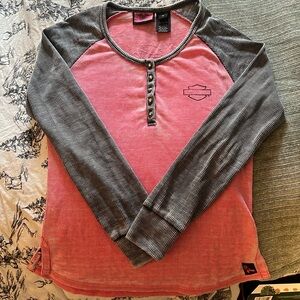 Women’s Breast Cancer Awareness Harley Davidson Thermal Longsleeve Size M